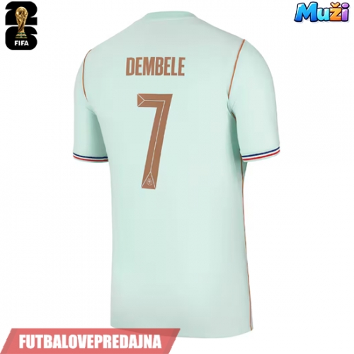 Lacne Muži Futbalové dres Francúzsko Ousmane Dembele #7 MS 2026 Krátky Rukáv - Preč